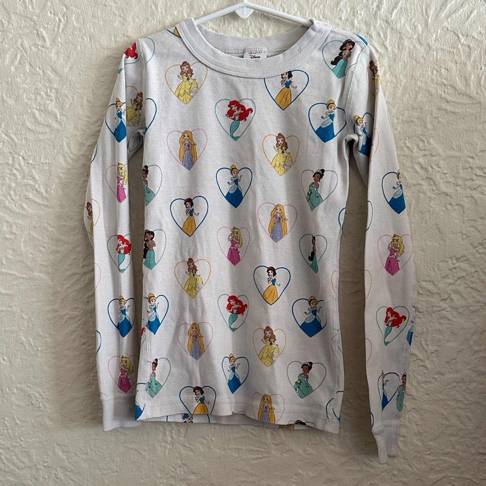 Hanna Andersson x Disney Princesses Long John Pajama Top Ariel Belle Rapunzel 8
